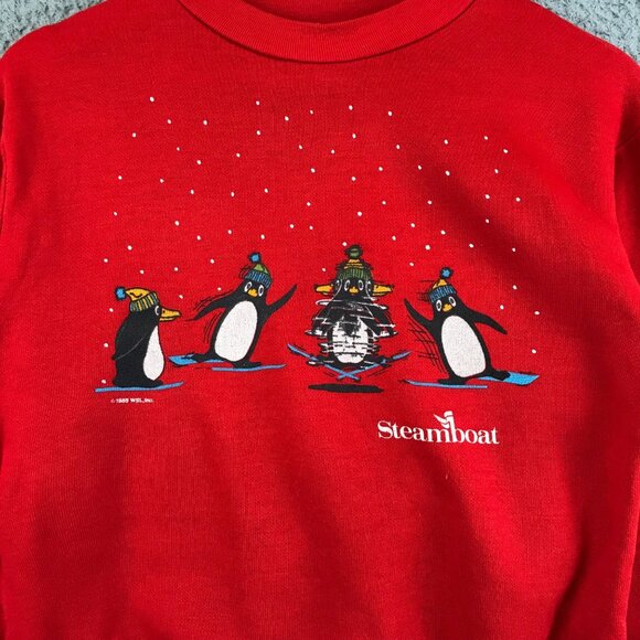 Vintage 1980s Penguin Steamboat Sweatshirt size S - Picture 3 of 11
